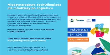 Międzynarodowa TechOlimpiada dla młodzieży po angielsku